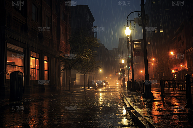 暴雨室外自然摄影图