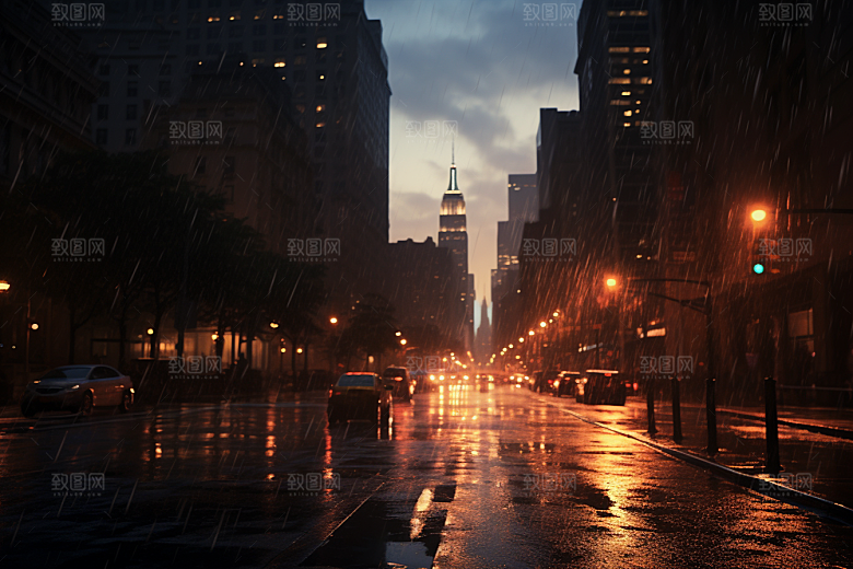 暴雨户外室外摄影图