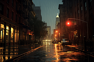暴雨室外大雨摄影图