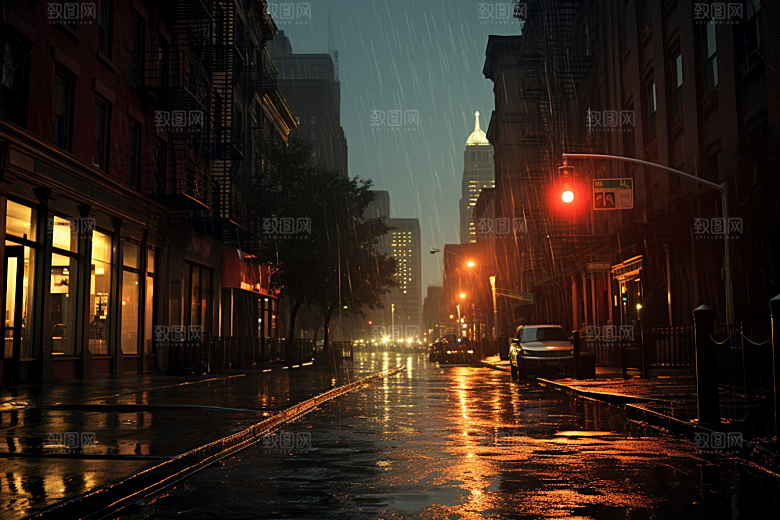 暴雨室外大雨摄影图