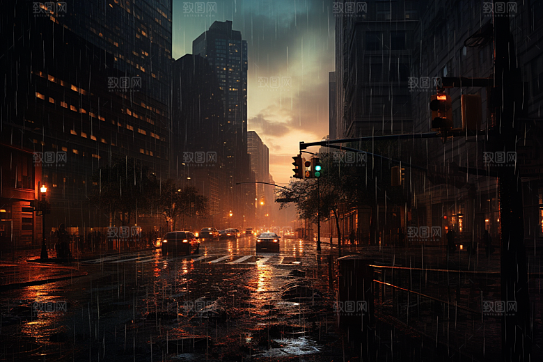 暴雨下雨大雨摄影图