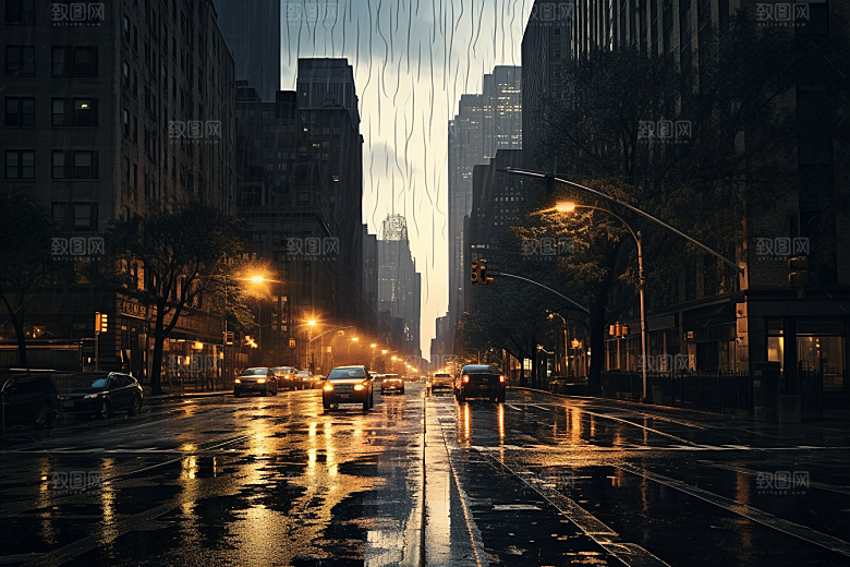暴雨安静户外摄影图