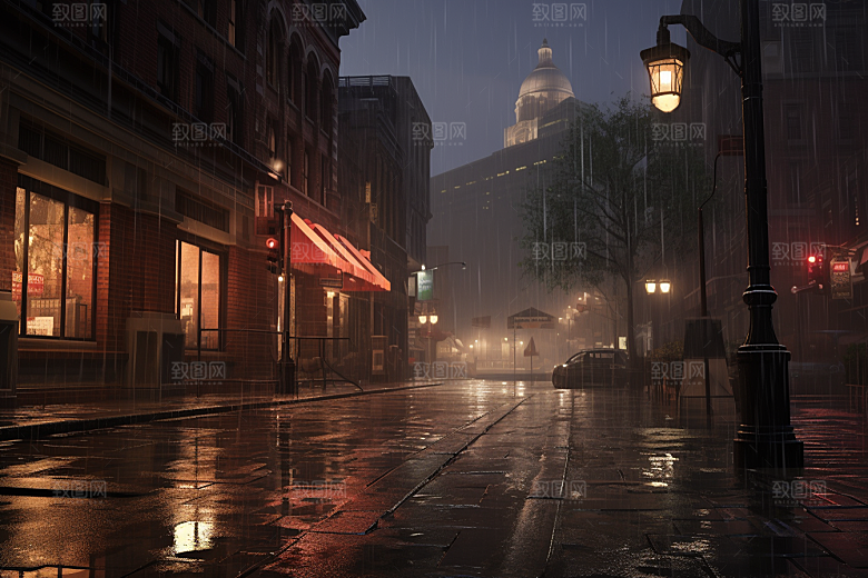 暴雨自然雨天摄影图