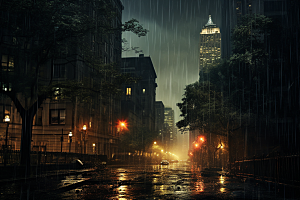 暴雨自然环境摄影图