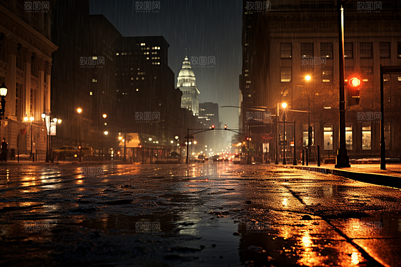 暴雨雨天环境摄影图