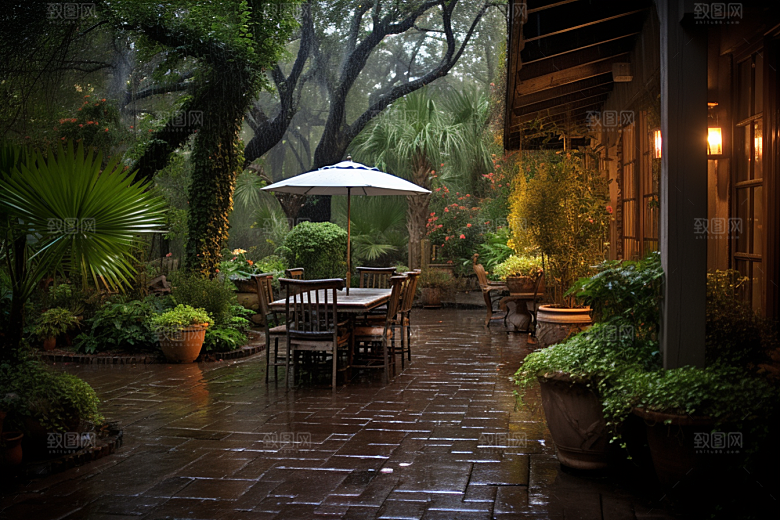 暴雨室外高清摄影图
