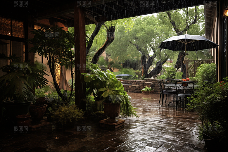 暴雨户外自然摄影图
