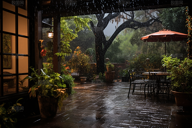 暴雨大雨高清摄影图