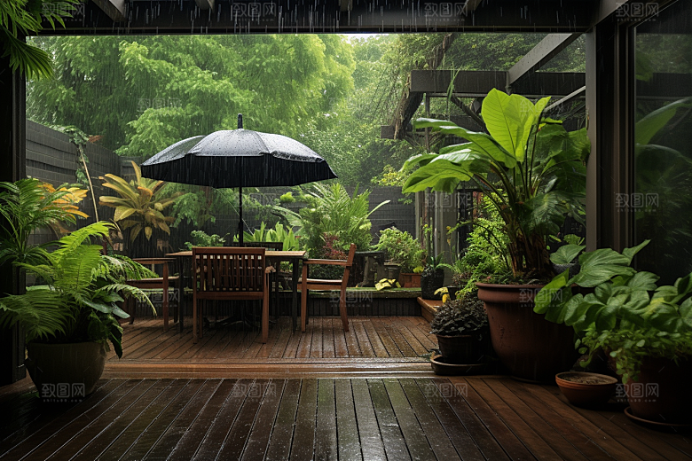暴雨大雨高清摄影图