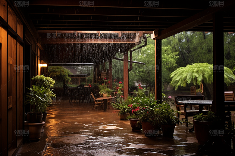 暴雨高清室外摄影图