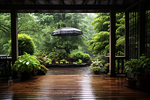 暴雨雨天下雨摄影图