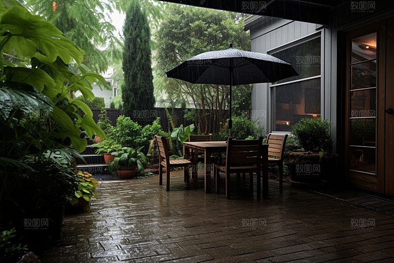 暴雨雨天大雨摄影图