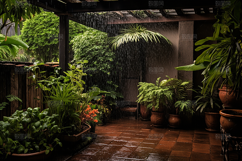 暴雨安静自然摄影图