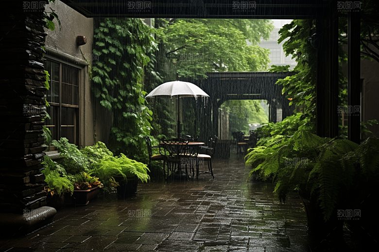 暴雨下雨大雨摄影图