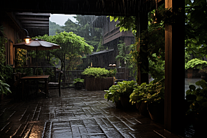 暴雨大雨雨天摄影图