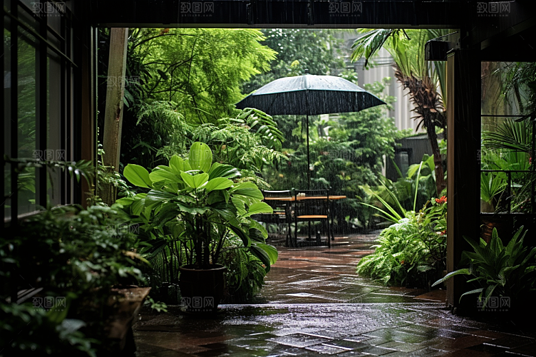 暴雨环境户外摄影图