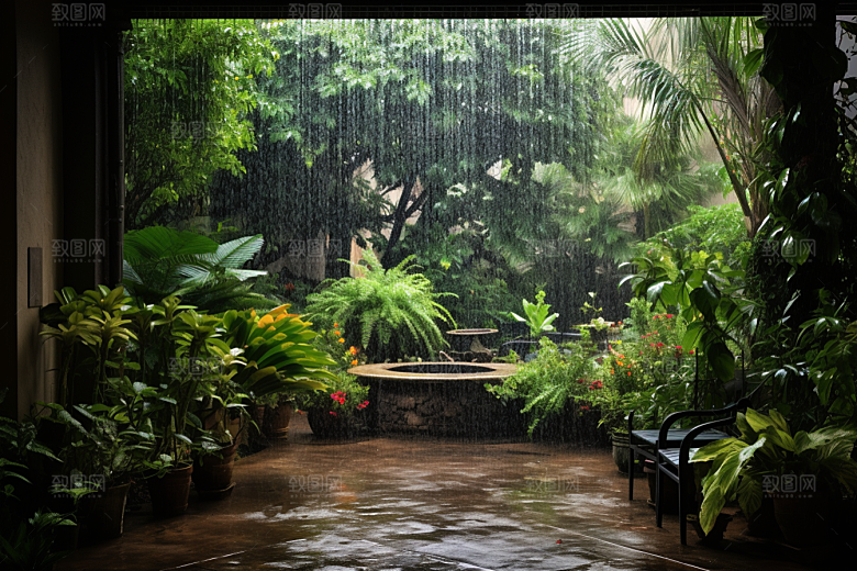 暴雨高清室外摄影图