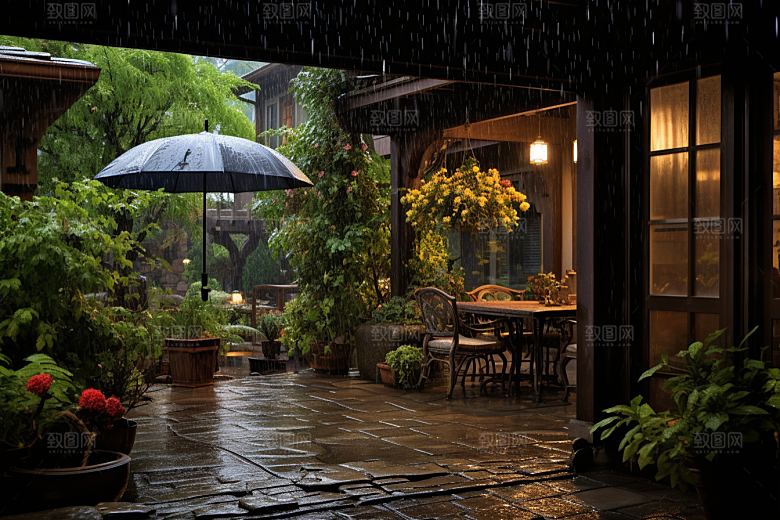 暴雨高清室外摄影图