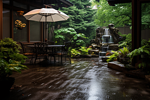暴雨大雨安静摄影图