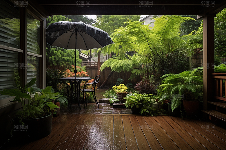 暴雨自然下雨摄影图