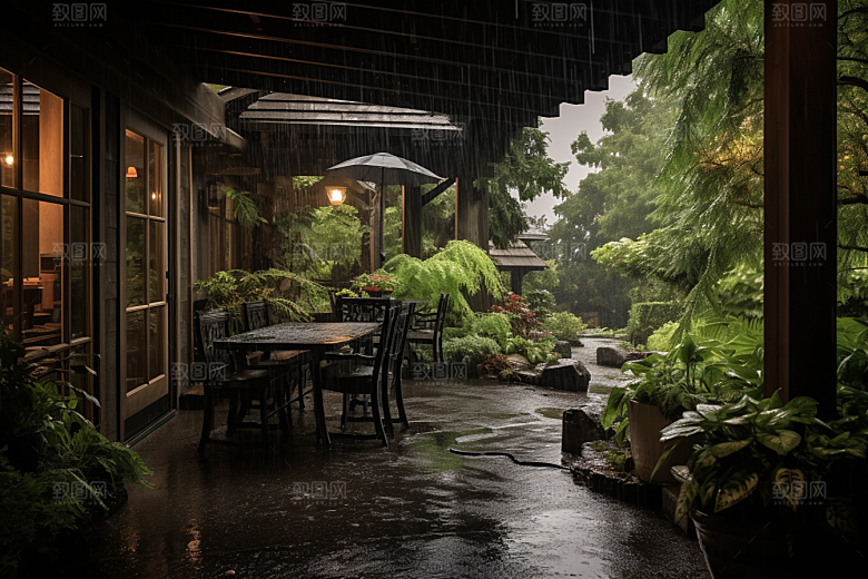 暴雨室外安静摄影图