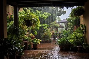 暴雨大雨雨天摄影图