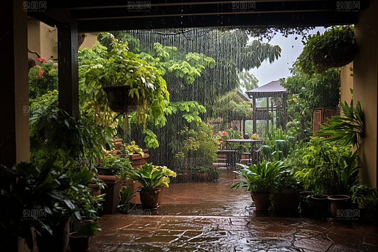 暴雨大雨雨天摄影图