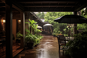 暴雨自然户外摄影图