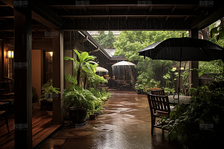 暴雨自然户外摄影图