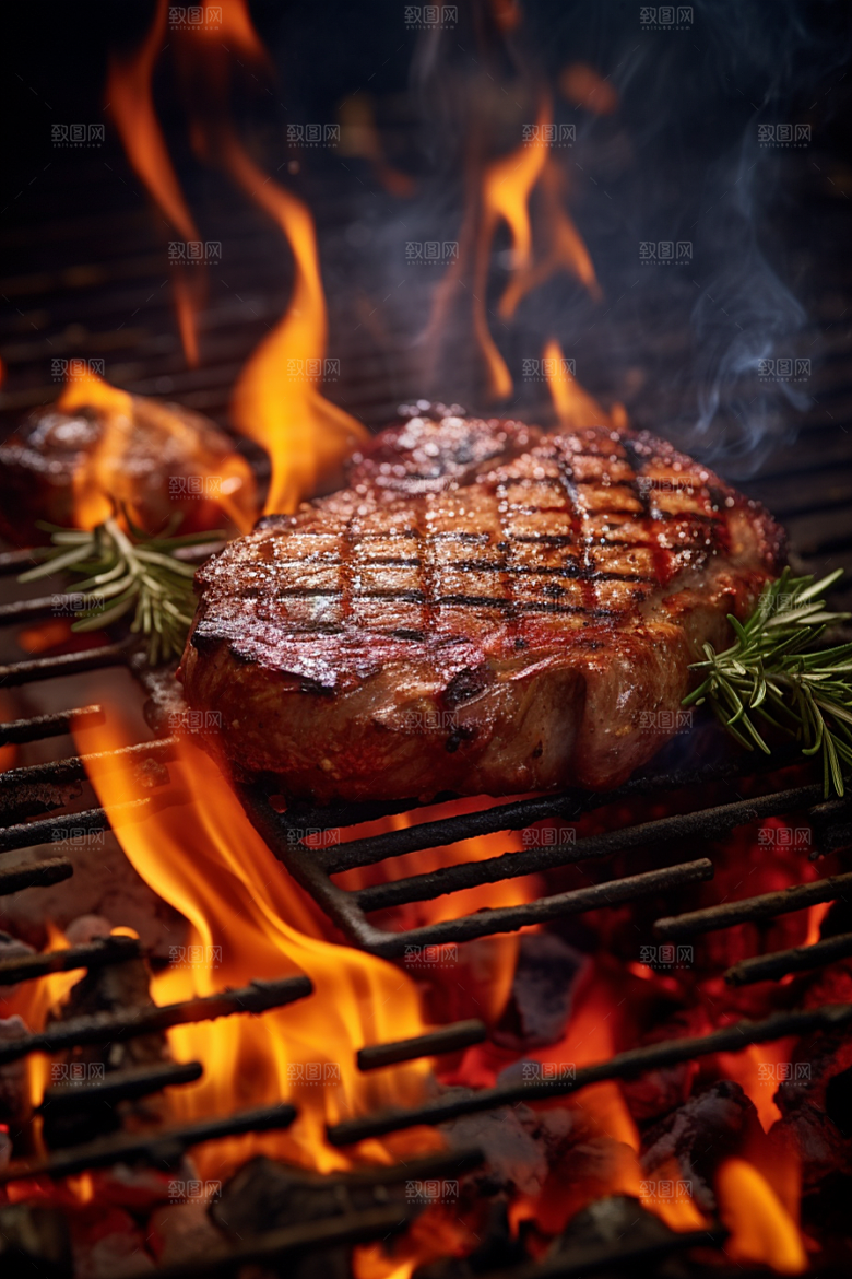 BBQ烧烤街头烧烤烤肉摄影图