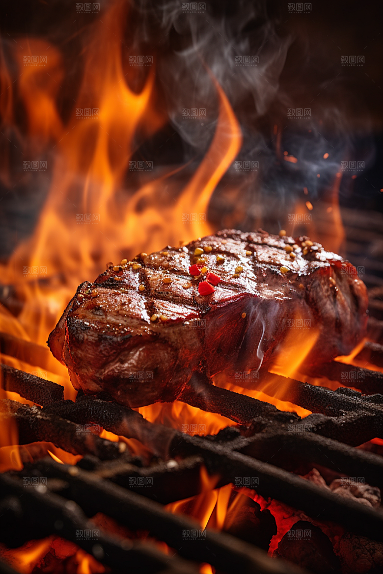 BBQ烧烤烤肉高清摄影图