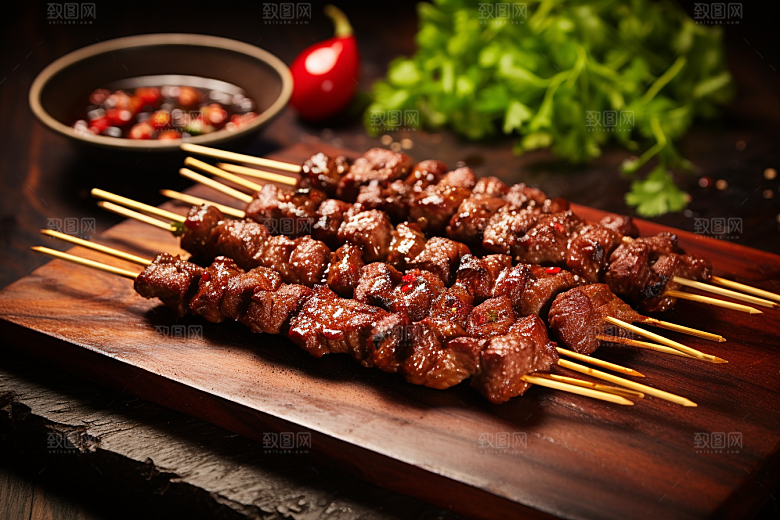 BBQ烧烤烤肉街头烧烤摄影图