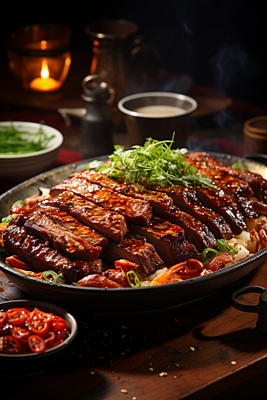 BBQ烧烤烤肉高清摄影图