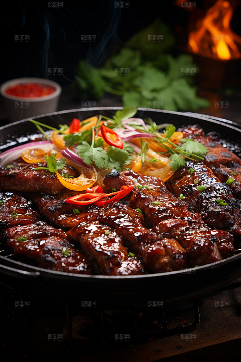 BBQ烧烤巴西烤肉烤肉摄影图