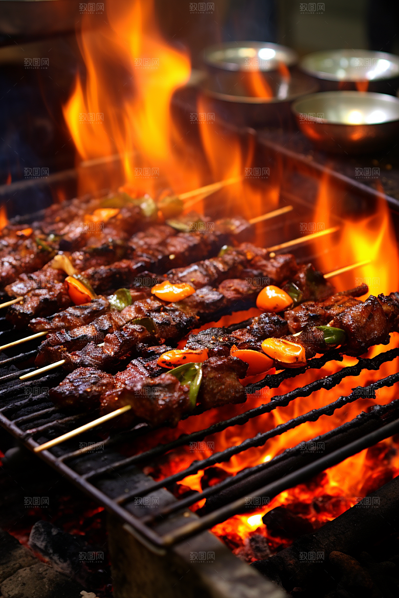 BBQ烧烤高清烤肉摄影图