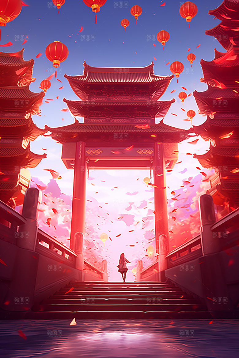新春开门红春节新年背景