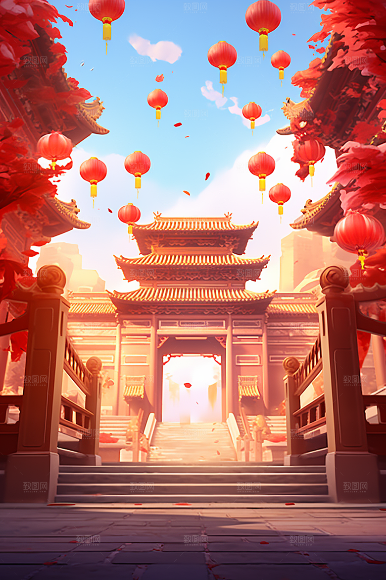 新春开门红新年开业大吉背景