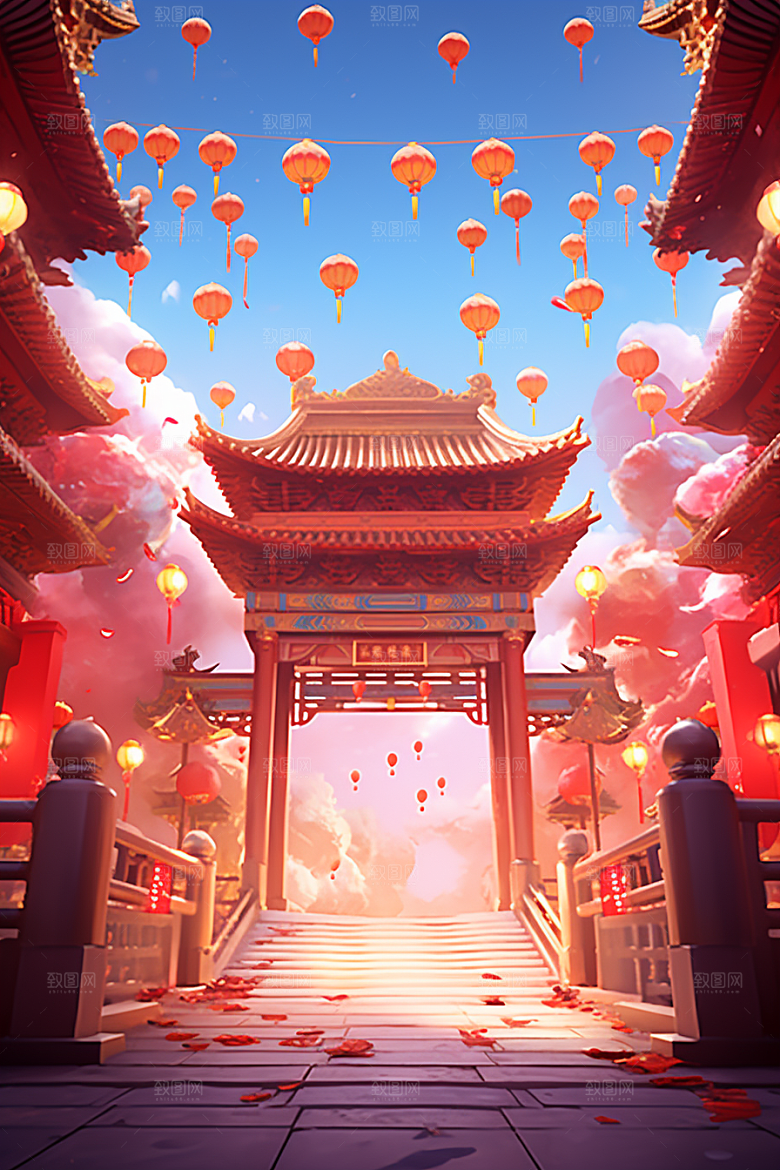 新春开门红新年新年背景