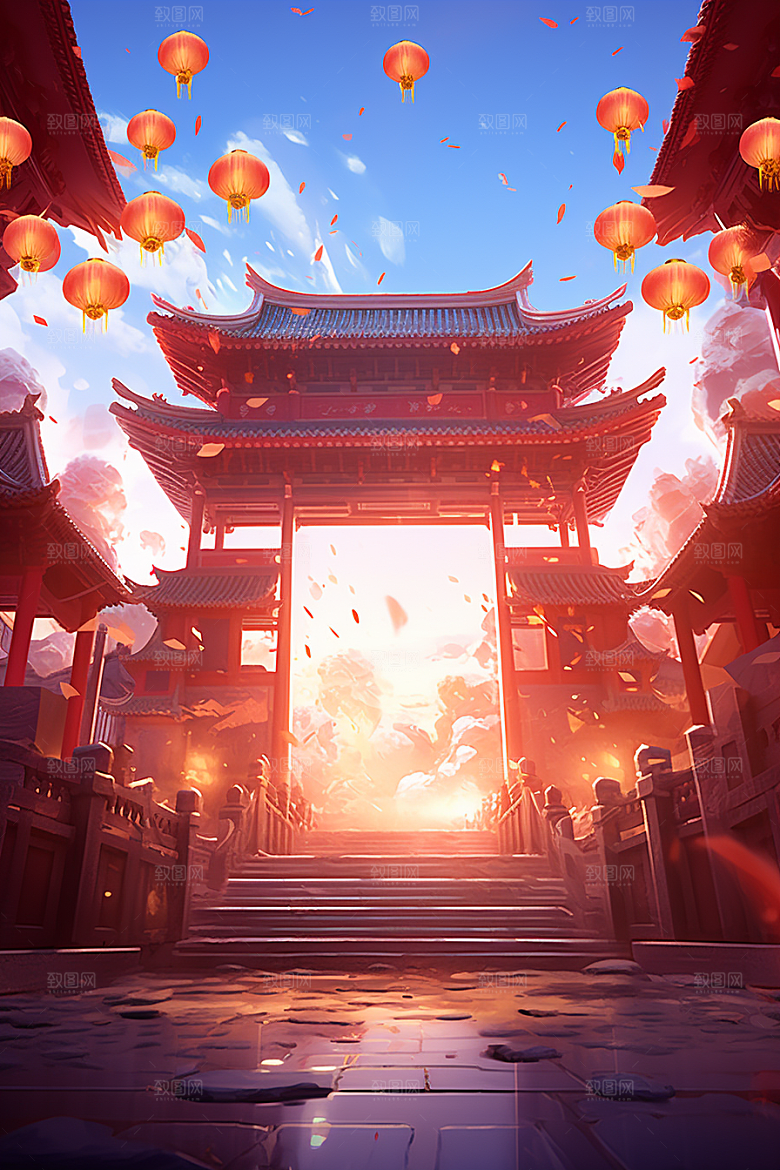新春开门红春节活动背景