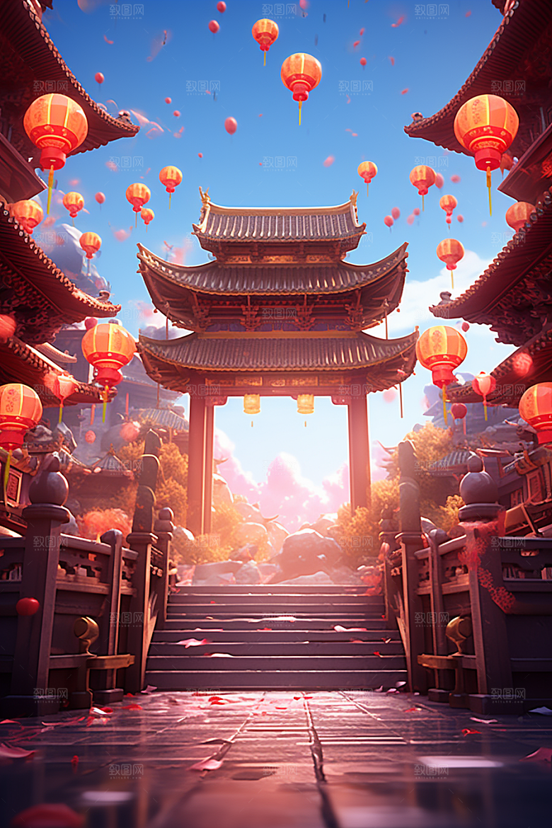新春开门红电商促销新年背景