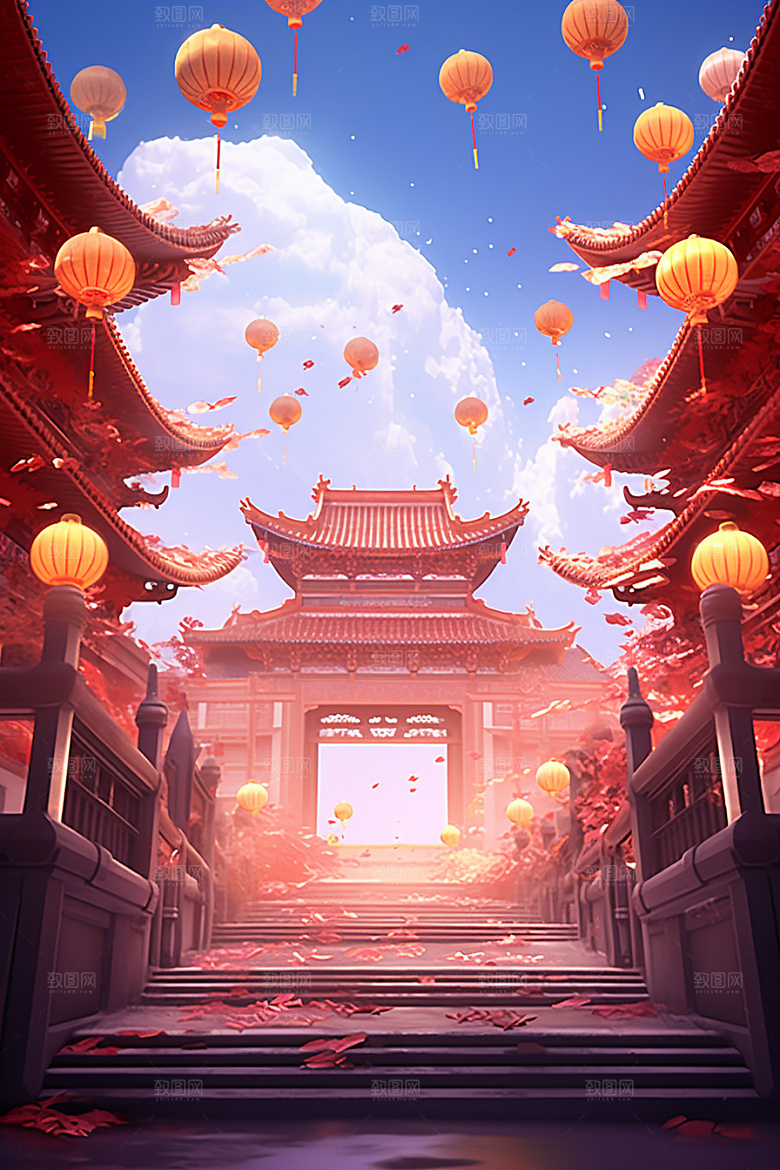 新春开门红节日节庆新年背景
