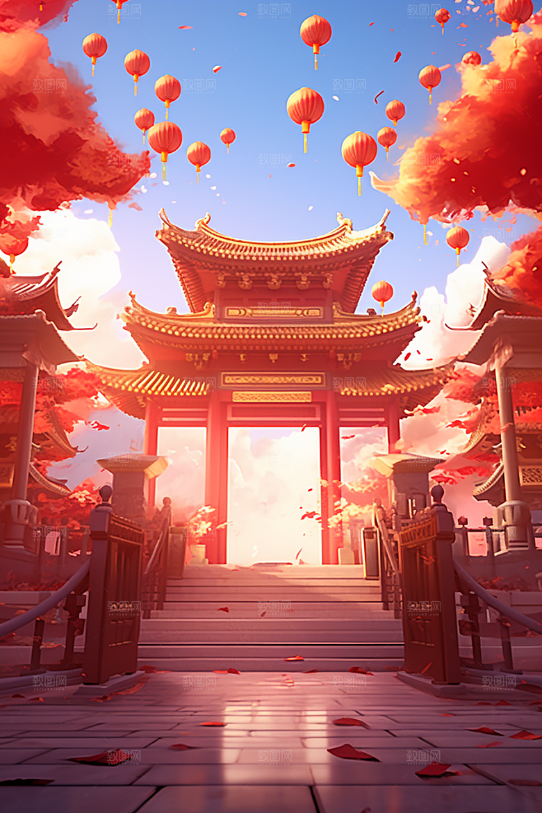 新春开门红开业大吉节日节庆背景