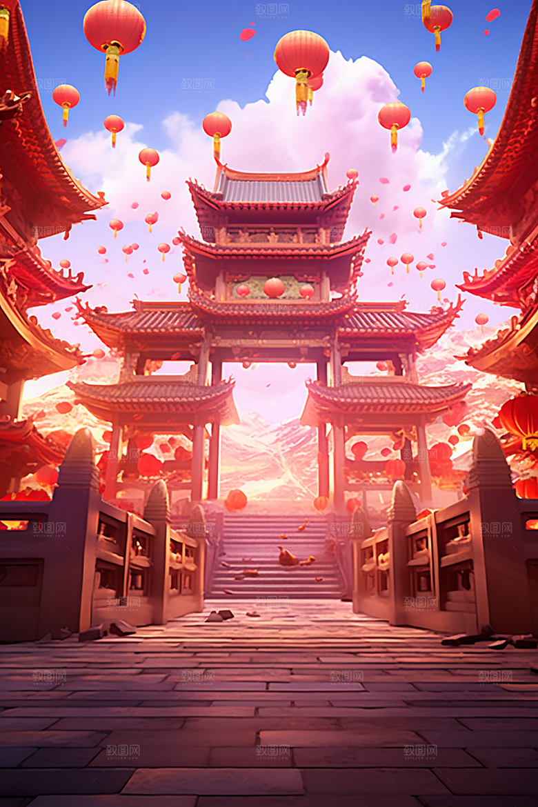 新春开门红喜庆活动背景