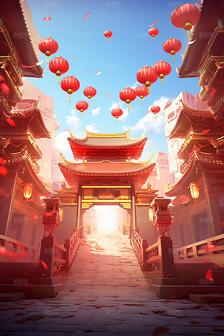 新春开门红开工新年背景