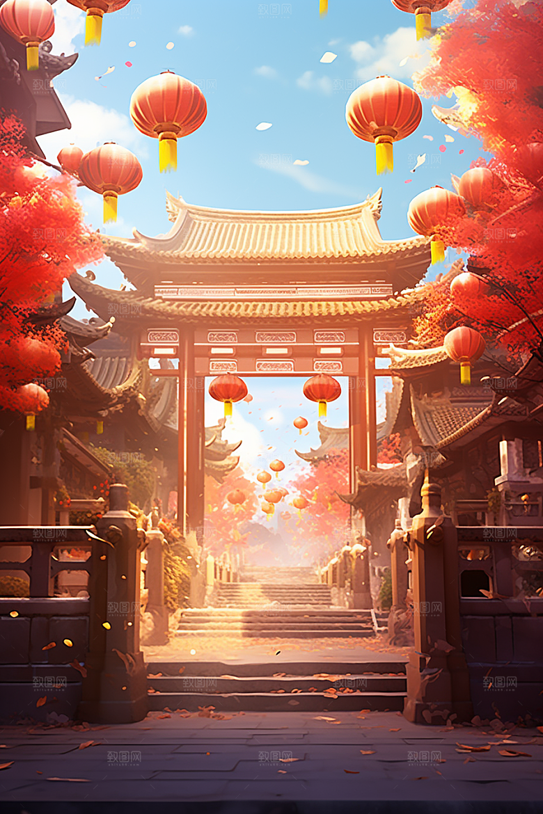 新春开门红喜庆活动背景