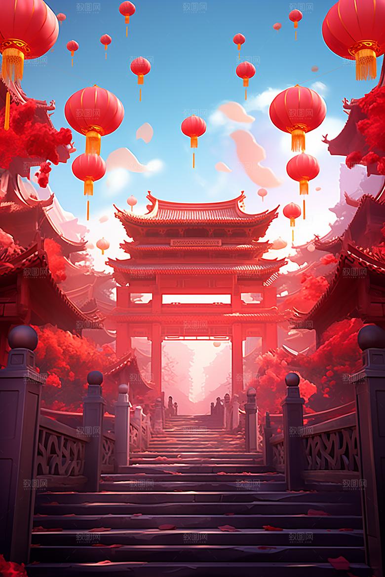 新春开门红新年开业大吉背景