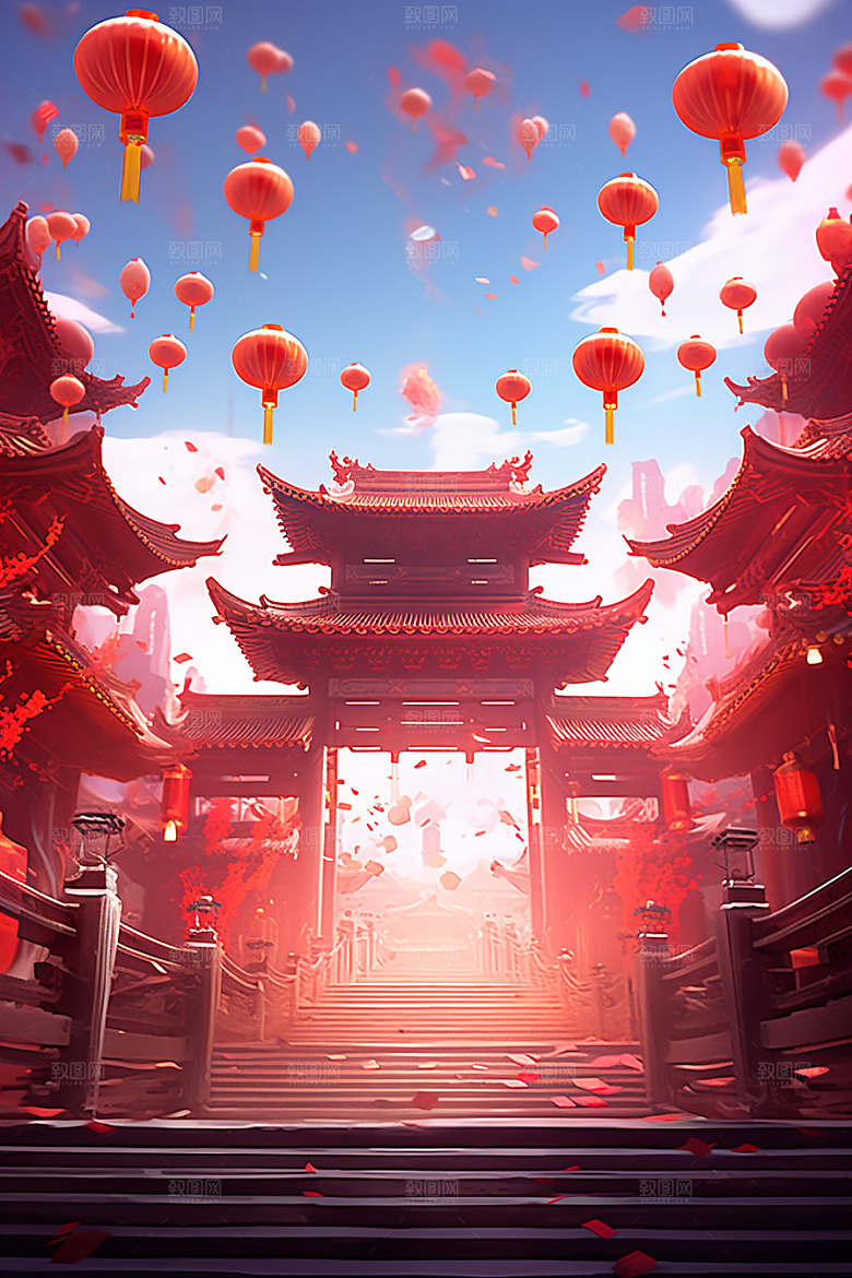 新春开门红春节开工背景