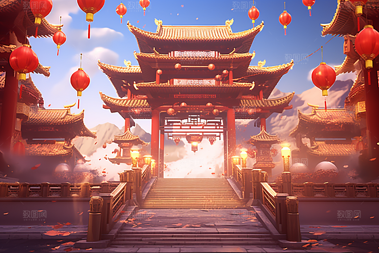 新春开门红喜庆开业大吉背景