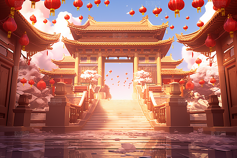 新春开门红春节节日节庆背景