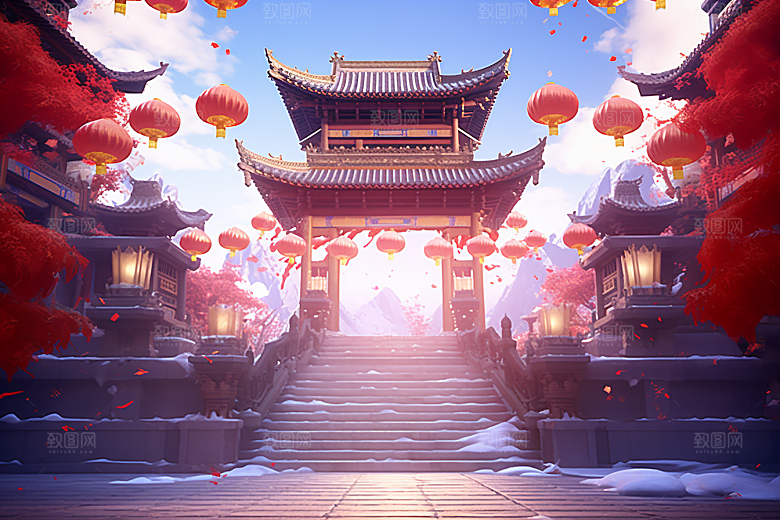新春开门红春节开工背景